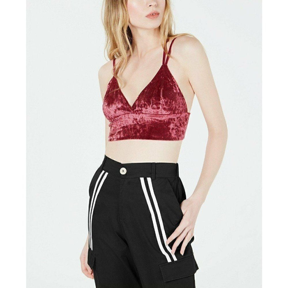 PROJECT‎ 28 NYC Wine Red Strappy Bralette Tank Top